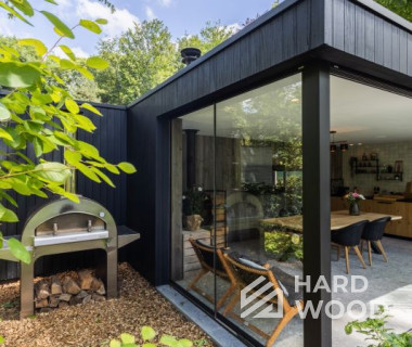 Закрытая беседка с барбекю и остеклением №6 - фото 1338