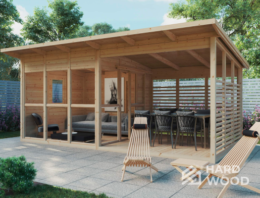 Садовая беседка двухзонная №43 - фото 1646